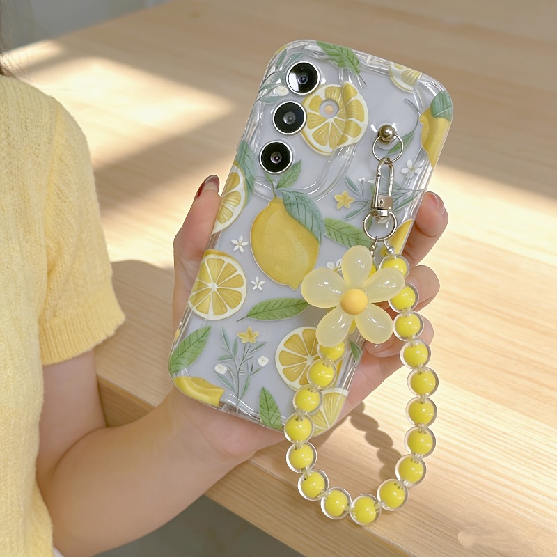 جراب هاتف بتصميم زهرة الليمون  - مراجعة Yellow Phone Accessories وسعره