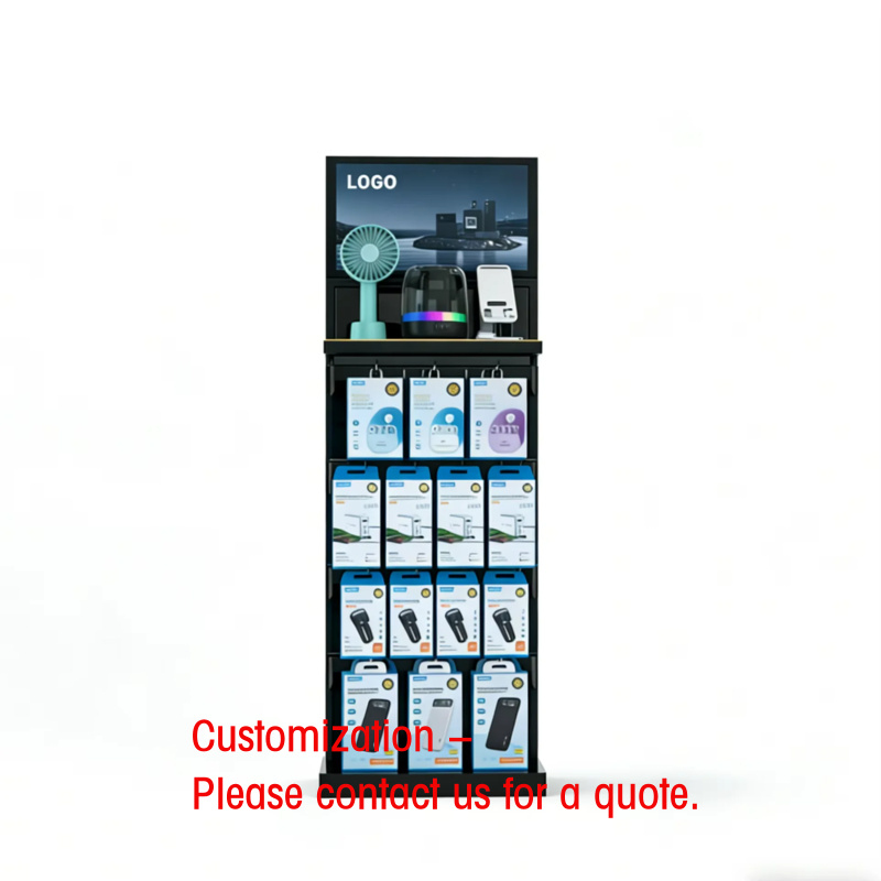 رفوف معدنية مزدوجة الجوانب متع - مراجعة Phone Accessories Rack Display وسعره