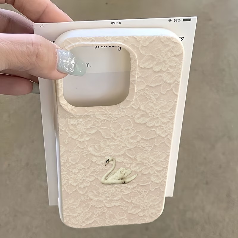 غطاء هاتف بنمط البجع والدانتيل - مراجعة Apple Iphone 16 وسعره