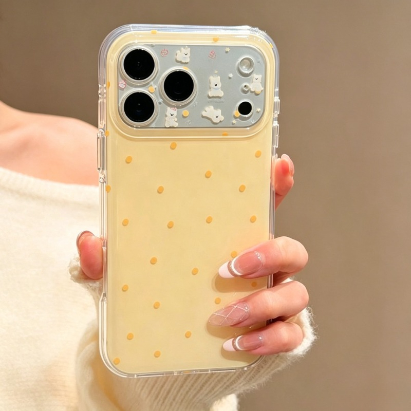 غطاء هاتف أنيق بنمط نقاط البول - مراجعة Yellow Phone Accessories وسعره